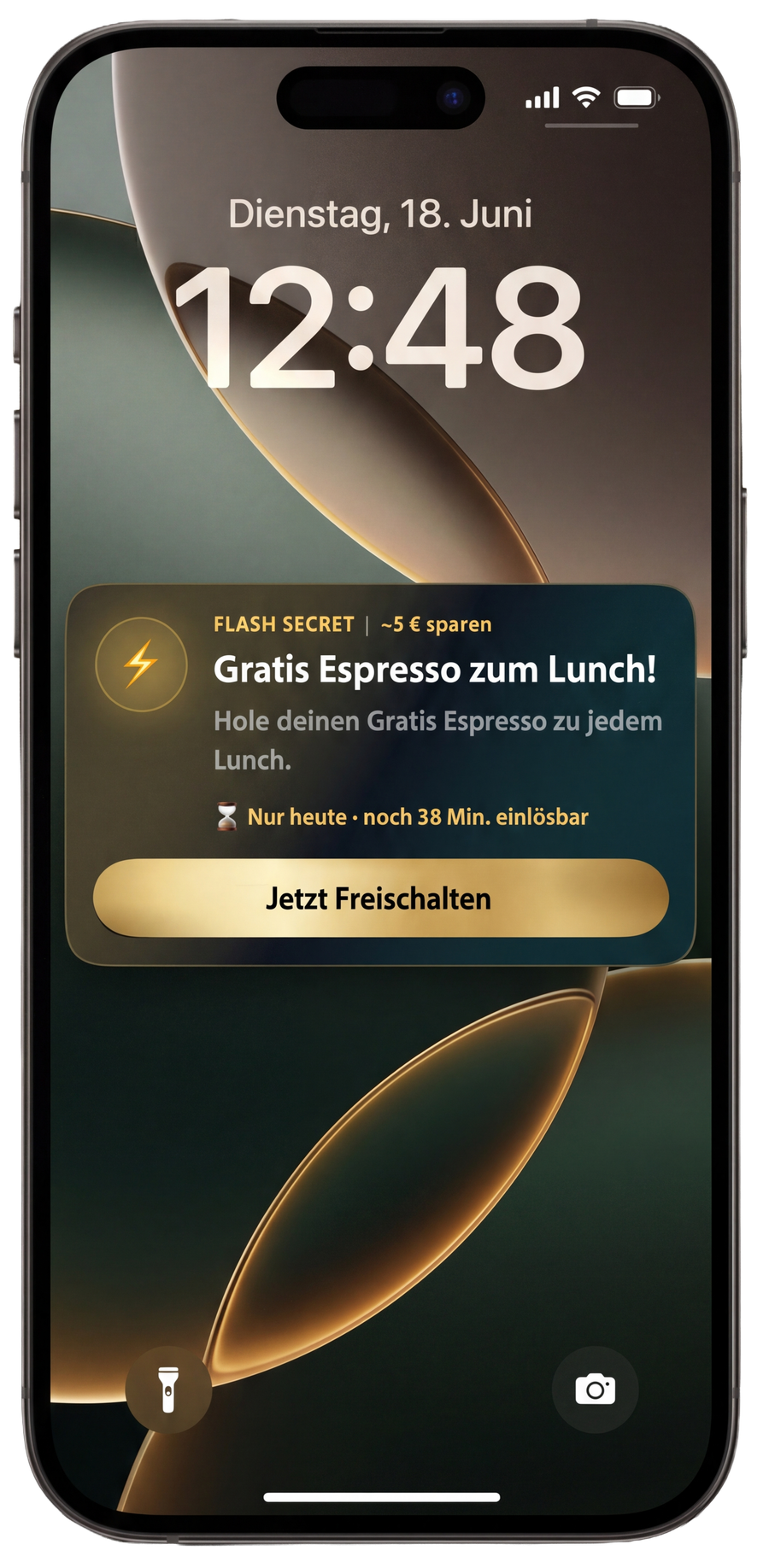 Local Secret Flash Secret Vorschau im iPhone